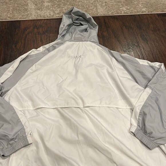 Vintage Nike Center Swoosh Anorak Style half zip Black Windbreaker size XXL flaw - Picture 12 of 13